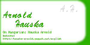arnold hauska business card